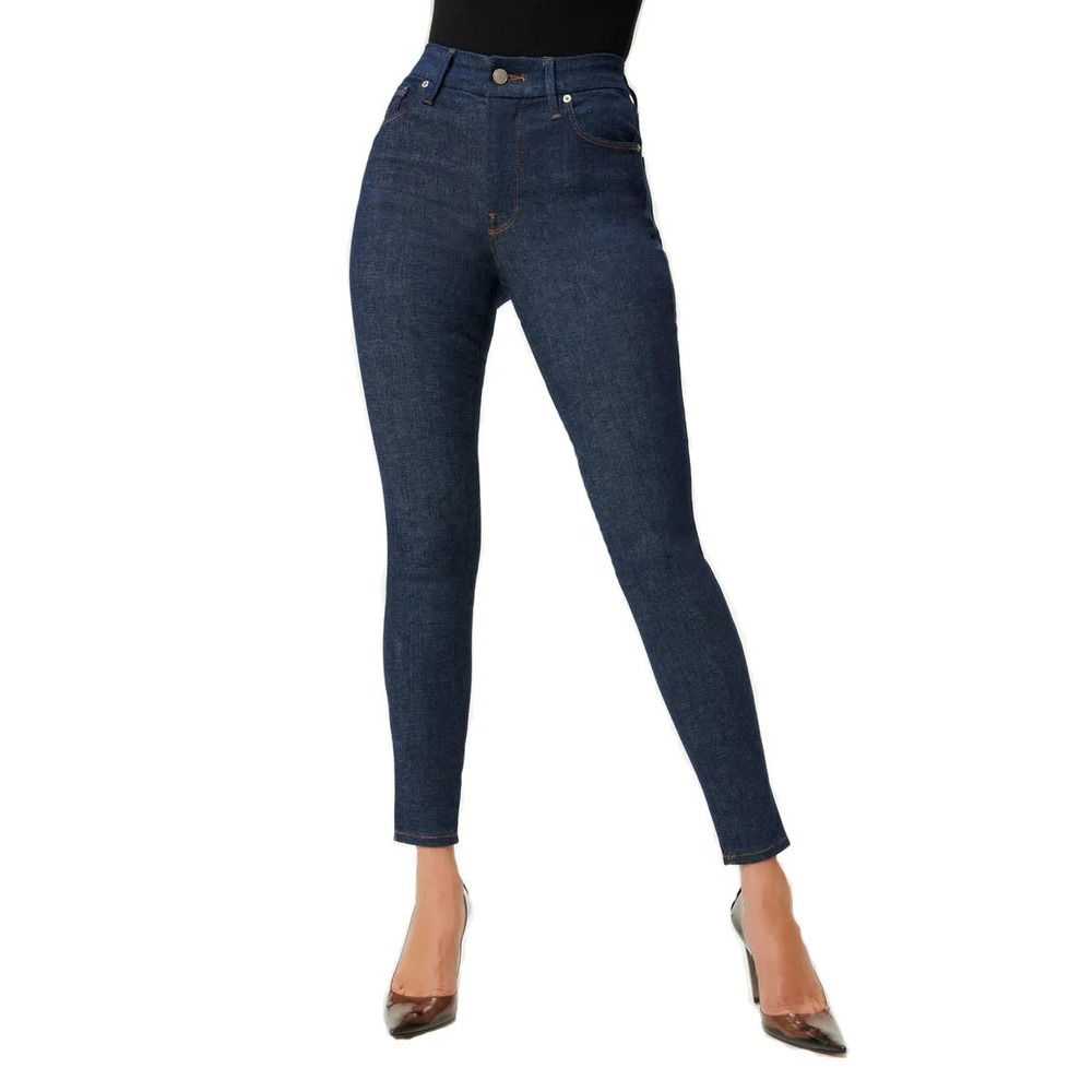 Good American Dark Blue High-Rise Skinny Jeans